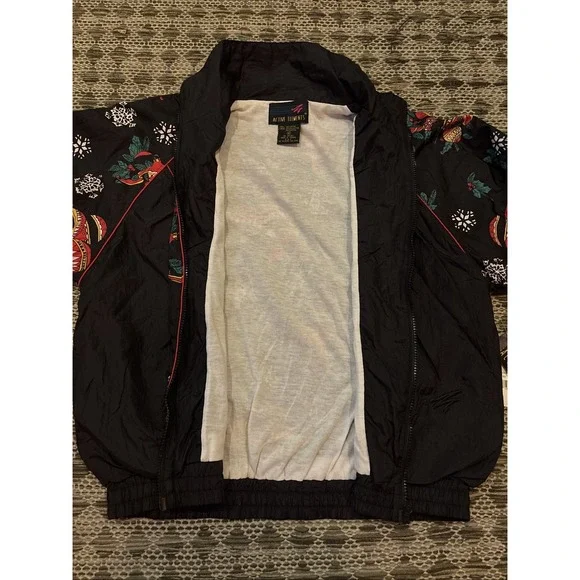 Active Elements Vintage 80s Windbreaker Jacket Women's Ugly Christmas Size M NWT - Picture 6 of 11